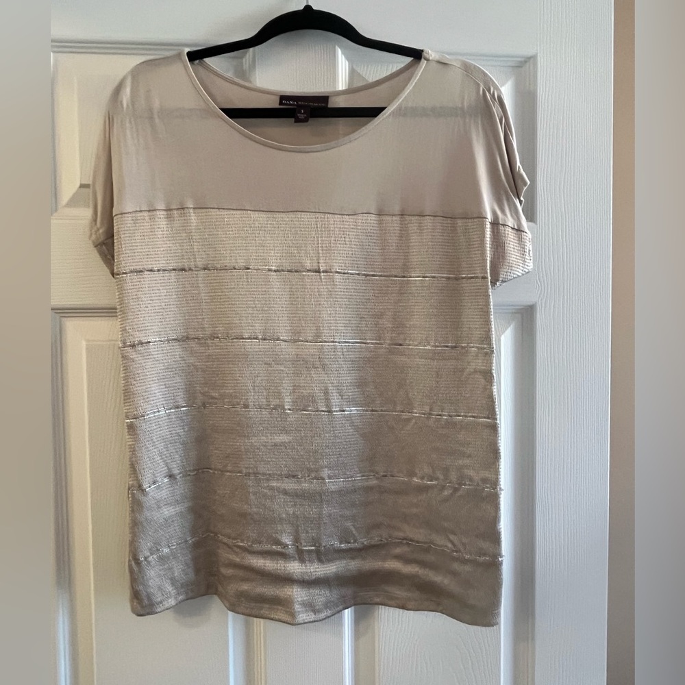 Dana Buchman Top Tan Sz S